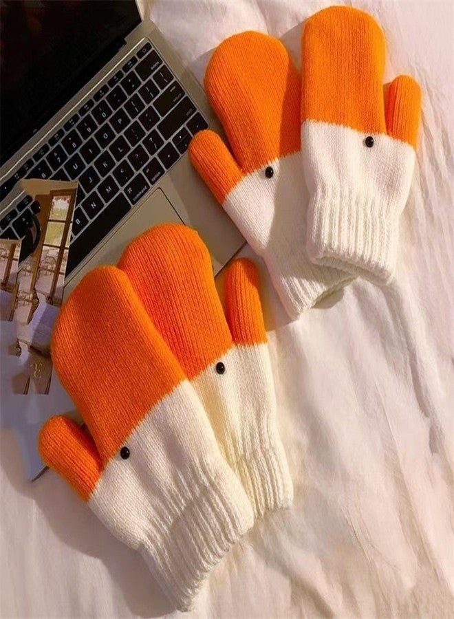 Gootd Winter Goose Gloves, Funny Novelty Animal Gloves with Thermal Soft Lining, Cute Goose Mittens Gift for Girl Friend Women (1, goose, Regular size) - Image 3